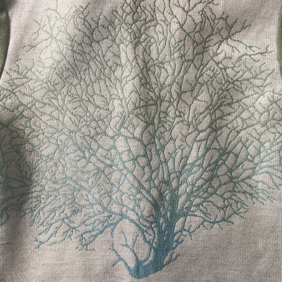 Unique Boho Fantasy Tree of Life Jacket Single Button Emblishment Sage Teal Blue - Picture 12 of 12